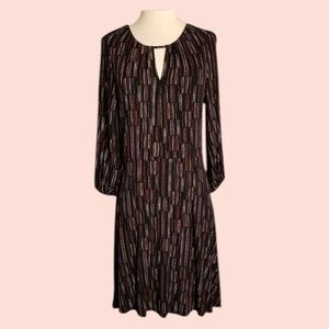 APT. 9 Dress Black Boxed Stripes